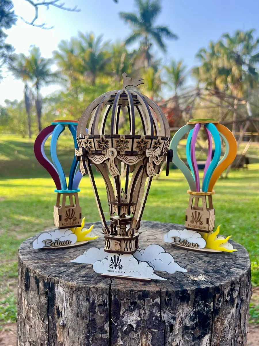 Produtos temáticos de balão na lojinha